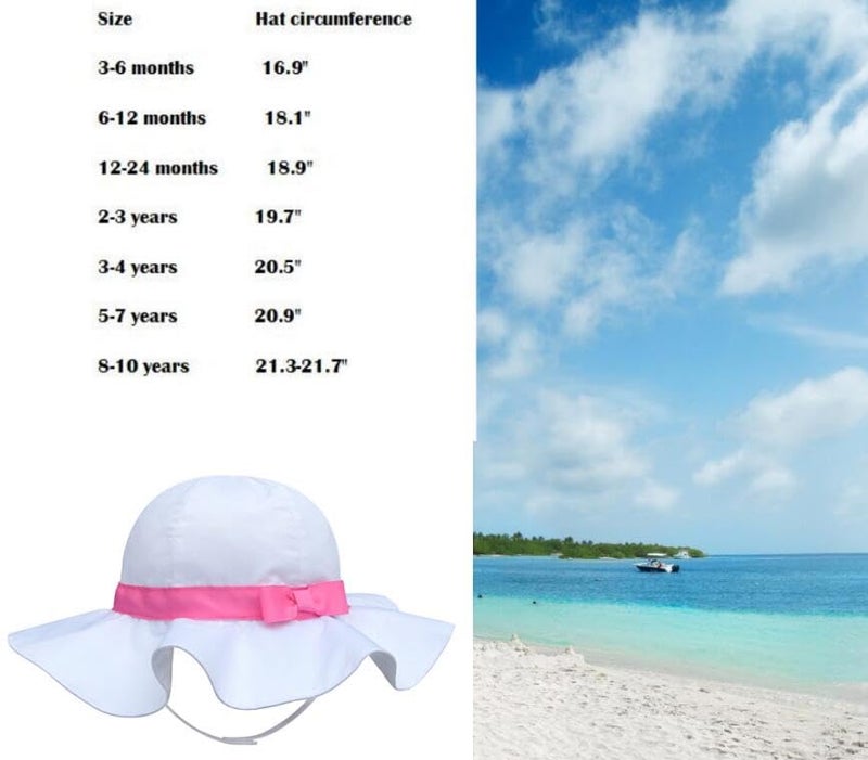 Vimeet Kid Summer Hat Baby Sun Hat Toddler Beach Hat Baby Bucket Hat Infant Cap (16.9 in/3-6 Months, Rose) - Image 3